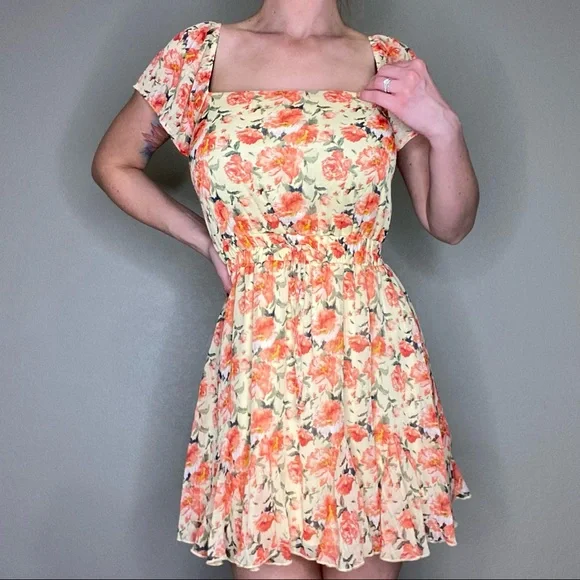 orange dress francesca's FRANCESCA DRESS RANGEL
